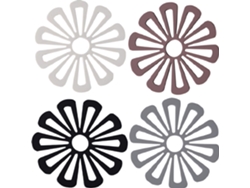 Juego de 4 portavasos térmicos con diseño floral, 16,8 cm de diámetro, Dureforward