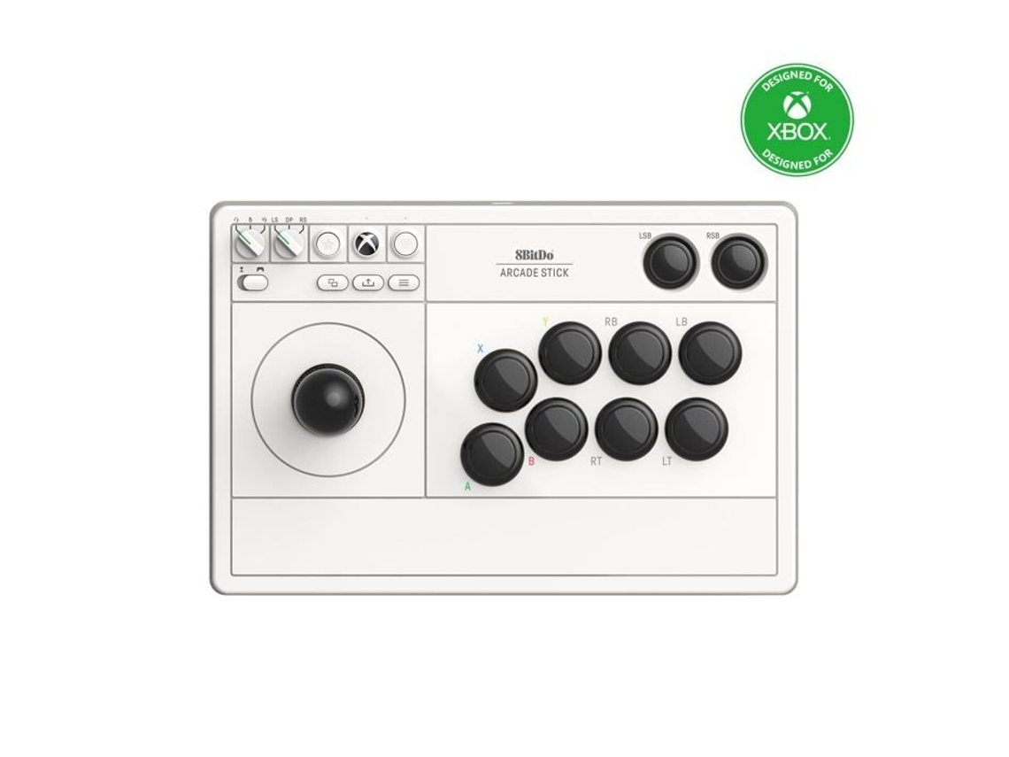 Mando Arcade 8bitdo 2.4g/usb para Xbox Series X/s, Xbox One y Windows White Edition Solo para juegos