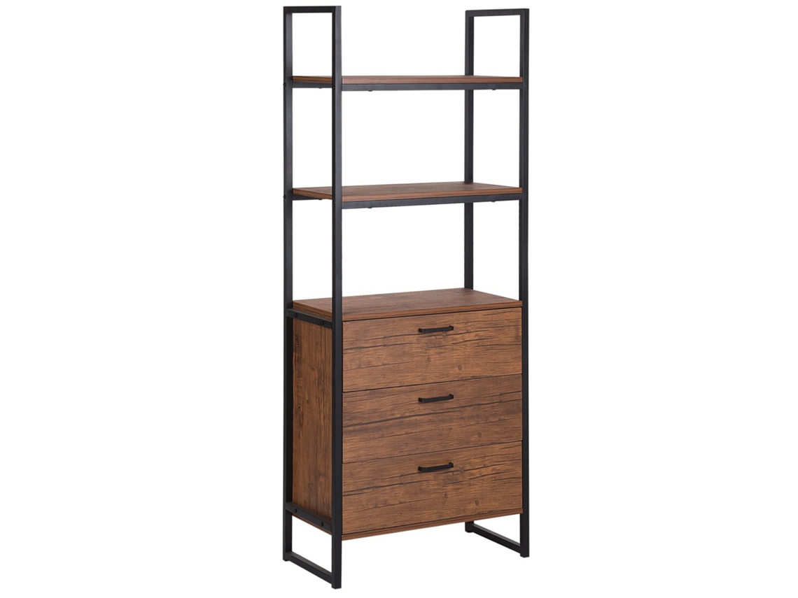 Estante/Librería BELIANI Tifton de MDF Madera oscura 61x32x158