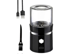 Molinillo de hierbas eléctrico portátil, recargable por USB, con cepillo de limpieza para vainilla, té y especias. Rosewell