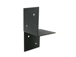 Soporte De Pared Negro Para Vigas De 9 X 9 Cm Izquierdo Pieza Wovar