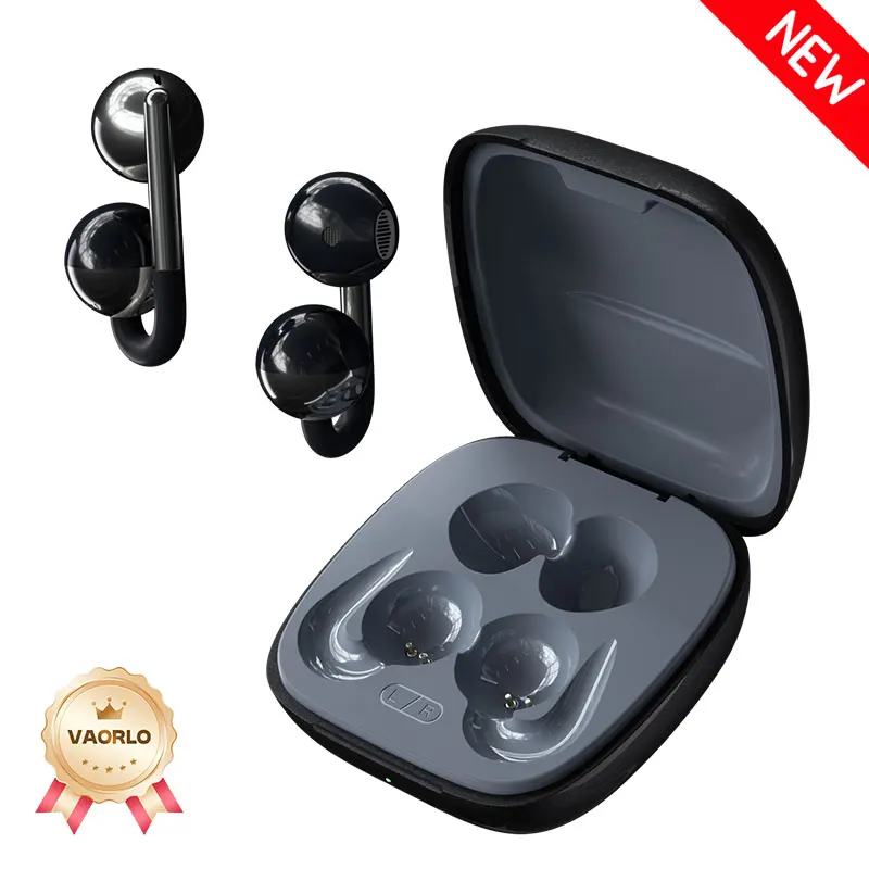 Auriculares Inalámbricos Bluetooth 6.0 Con Gancho Para La Oreja (negros), Calidad De Sonido Hifi, Controles Táctiles.