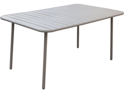 Mesa de jardín metálica Bilbao 150 x 90 x 71 cm color topo Habitat Et Jardin