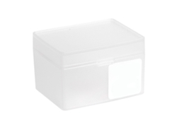 Pequeña Caja De Almacenamiento De Plástico Transparente Con Tapa Abatible Para Uso De Oficina, Cinta Adhesiva Y Notas.