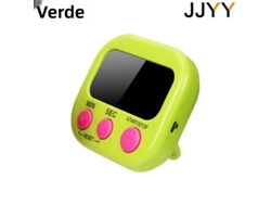 (verde) Temporizador De Cocina Digital Lcd, Cocción Magnética, Cuenta Regresiva En Pantalla Grande.