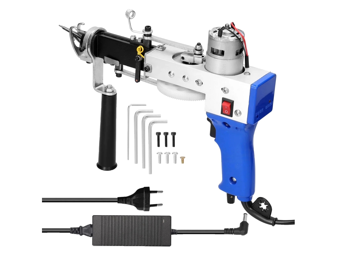 Pistola de mechones eléctrica, velocidad ajustable de 5 a 40 puntadas por segundo, altura de pelo variable de 7 a 19 mm, pistola de mechones OEM