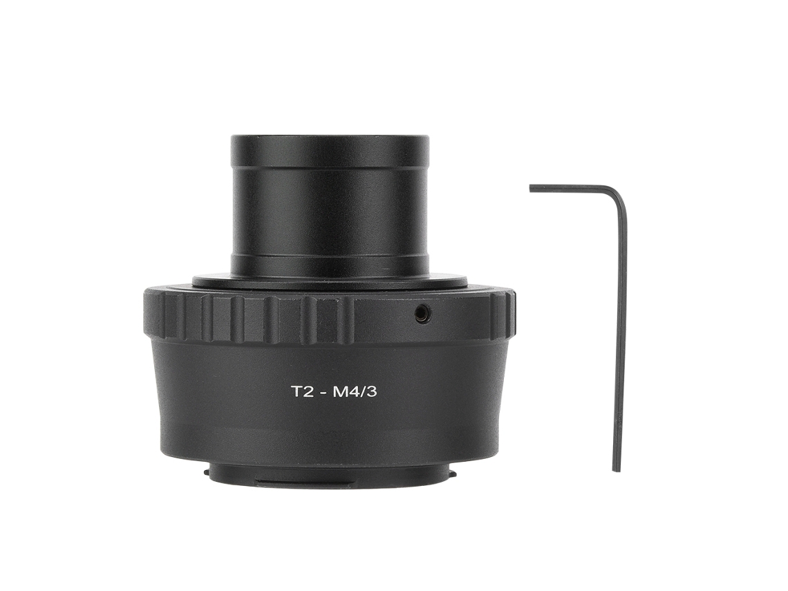 NEVEANCE Adaptador de Montura T2-M4/3, Anillo Metálico de 1,25 pulgadas para Cámara Olympus M4/3