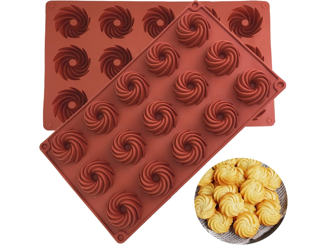 Moldes De Silicona Para Hornear - 2 Juegos - Con 5 Cavidades - Marrones