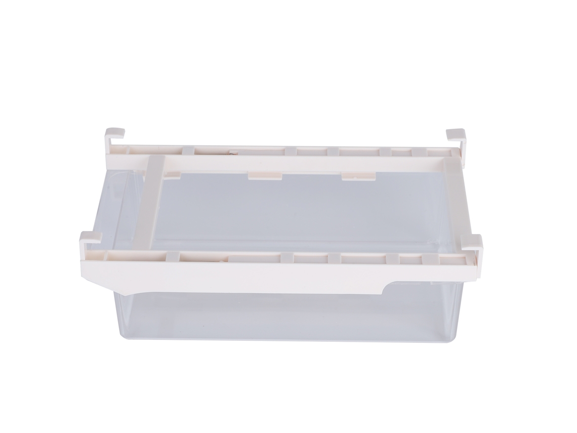 Caja De Almacenamiento Extraíble Para Refrigerador Con Ganchos Ajustables, Transparente