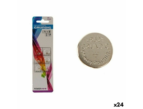 Pilas de Botón Alcalinas Grundig AG1 LR621 (24 Unidades)