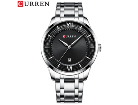 Relojes para Hombre, Relojes de Pulsera de Acero Inoxidable de Negocios analógicos con Fecha, Reloj de Moda para Hombre-Concha Blanca Negra LUUCOZK