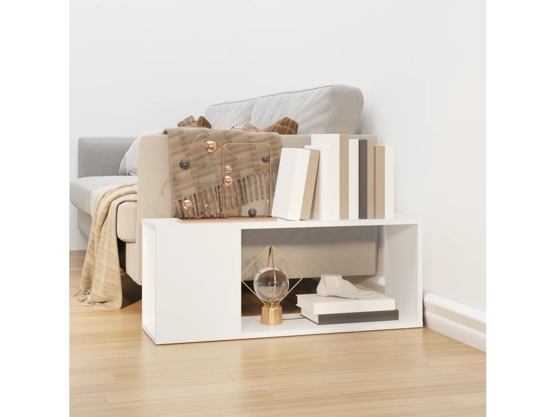 Mueble de Armario Tv 80X24X32 Cm Contrachapado Blanco