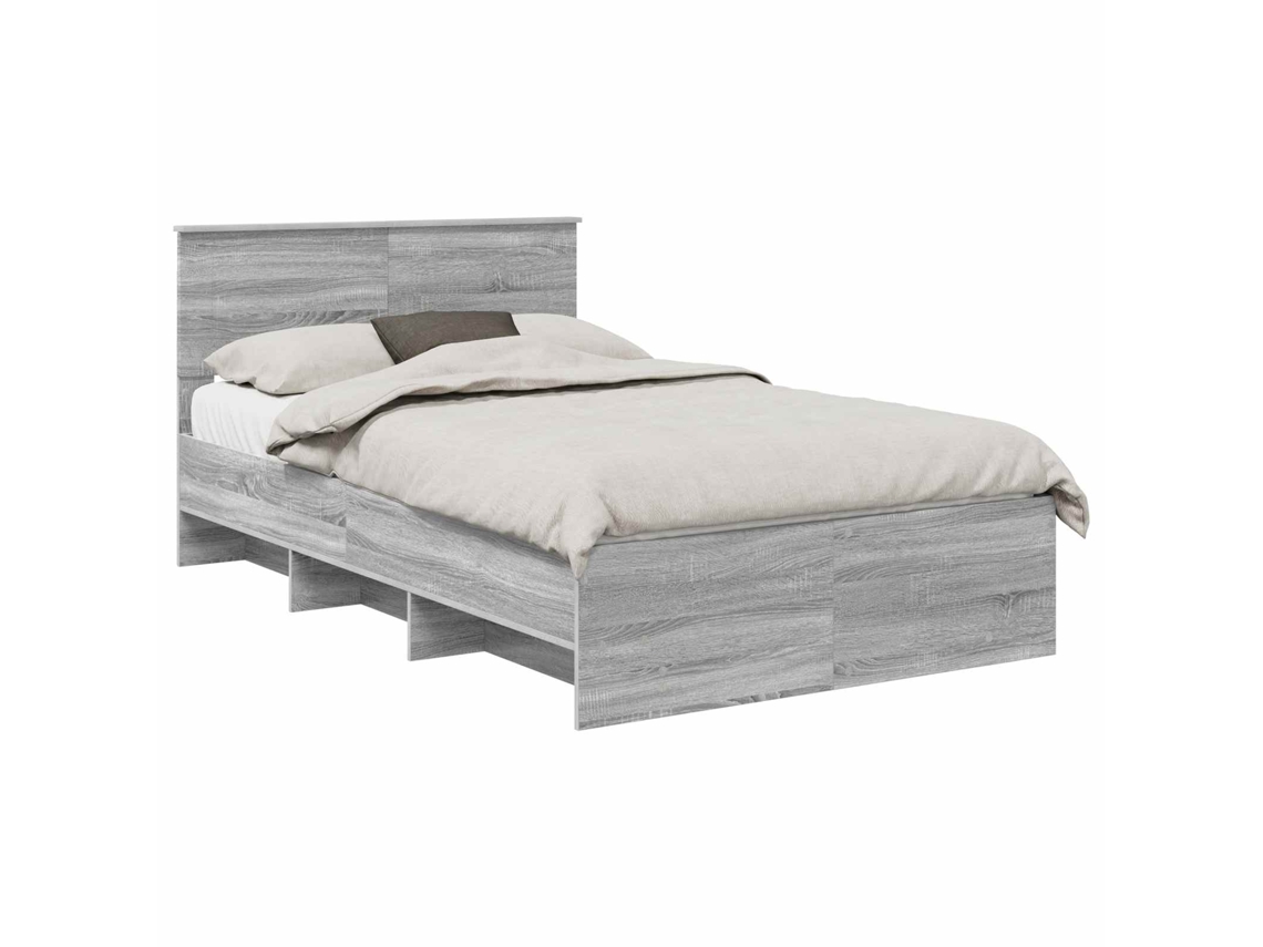 Maison Exclusive - Estructura De Cama Con Cabecera Gris Sonoma 137 X 203 Cm