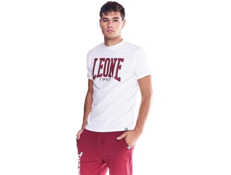 Camiseta de Hombre para Fitness LEONE APPAREL Big Logo Blanco (L)