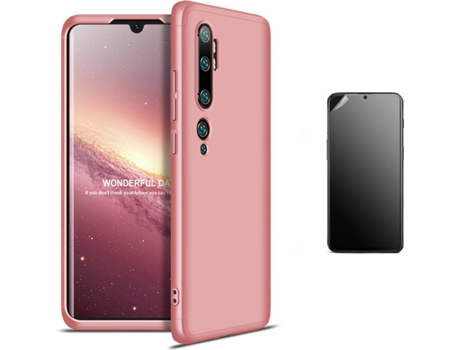 Kit Carcasa y Protector Xiaomi Mi Note 10 Pro Ultimatte Slim Armor 360º Rosa
