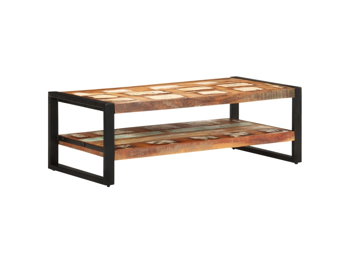 Mesa de Centro Apoyo 120X60X40 Cm Madera Recuperada Maciza