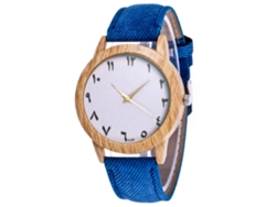 Reloj De Pulsera Para Pareja Zhoulianfa, Aleación Especial, Cuarzo, Lienzo Azul.