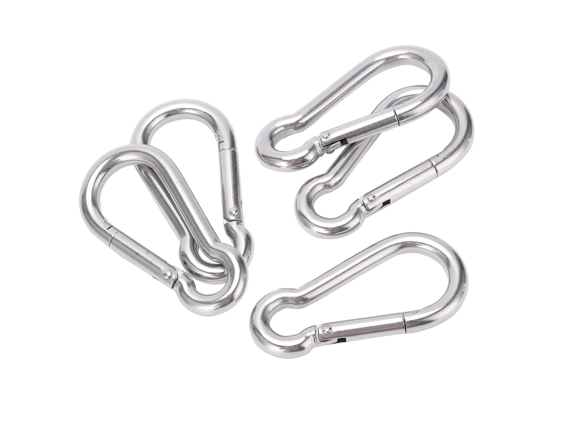 5 Mosquetones De Acero Inoxidable De 70 Mm Para Mochilas De Escalada Con Gancho De Resorte Resistente