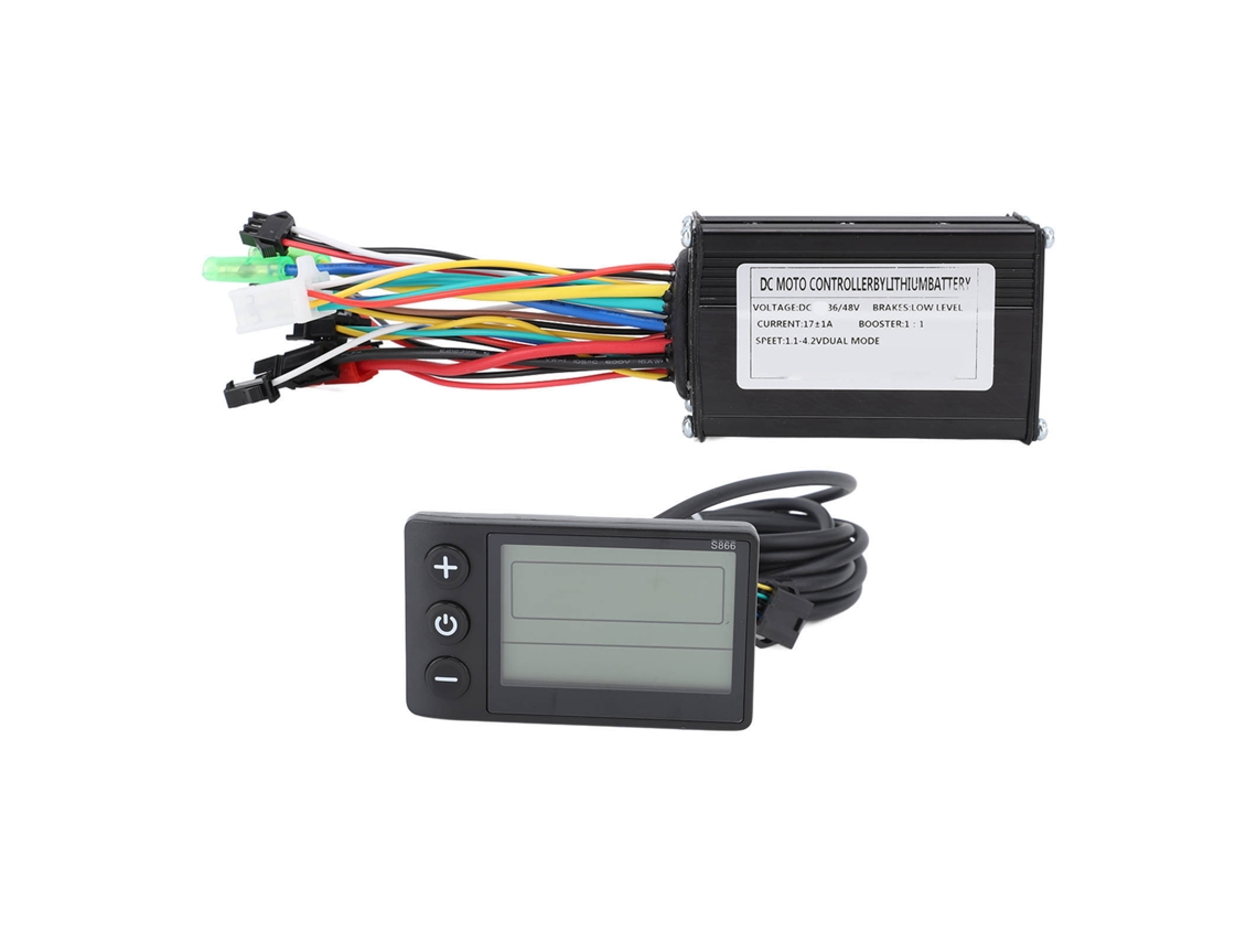 Omni-kit De Modificación Bicicleta Eléctrica Controlador Motor 17a 3 Modos Con Panel Display S866 Para Motor 250w-350w