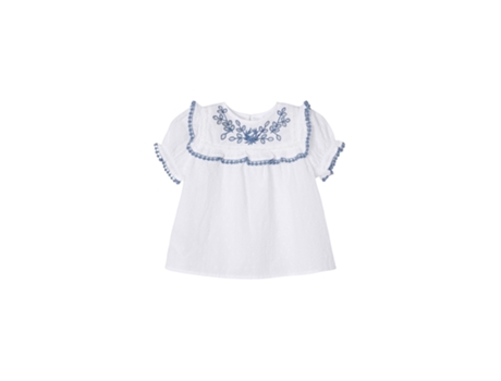 Blusa para niña MAYORAL (8 años - Algodón - Blanco)