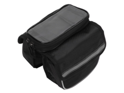 Bolsa Para Cuadro De Bicicleta Con Malla Tpu Sensible Y Tira Reflectante Para Teléfonos Móviles De 3,5 A 4,8 Pulgadas - Negra