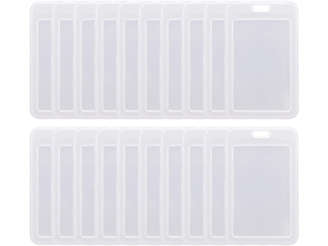 Juego De 30 Tarjeteros Transparentes Con Tapa Abatible Y Cubiertas Protectoras Rígidas Para Tarjetas De