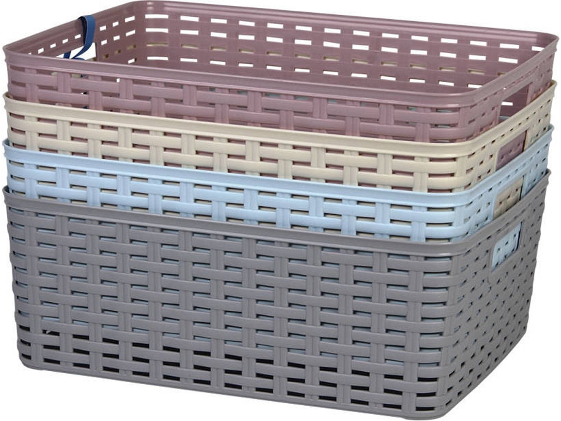 Cesta Multiusos  12L 36X28X13.5Cm Gris Venta Unitaria