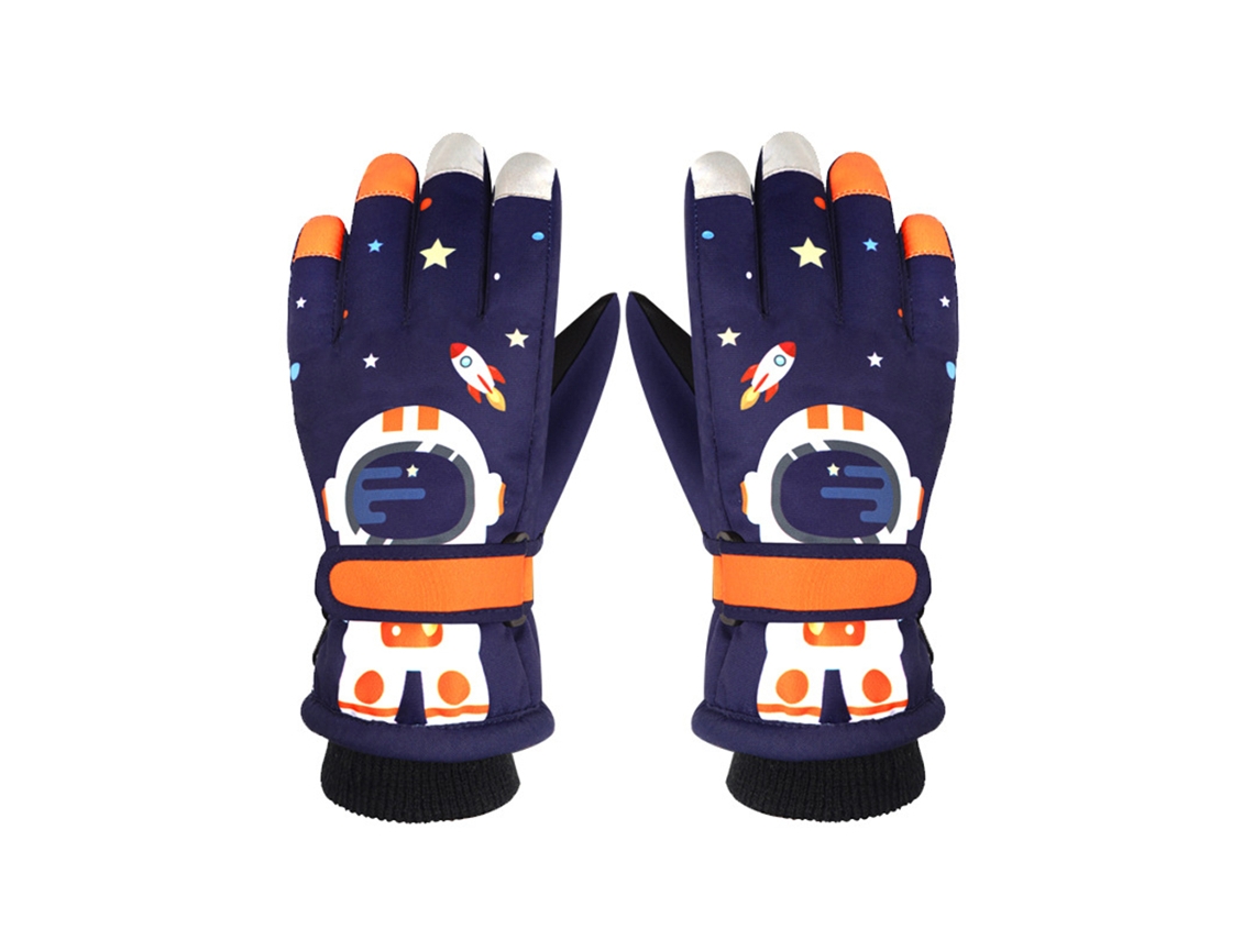 Guantes De Nieve Infantiles Para Niños Y Niñas Con Forro Cálido, Antideslizante E Impermeable Para Esquiar Y Jugar En La Nieve.