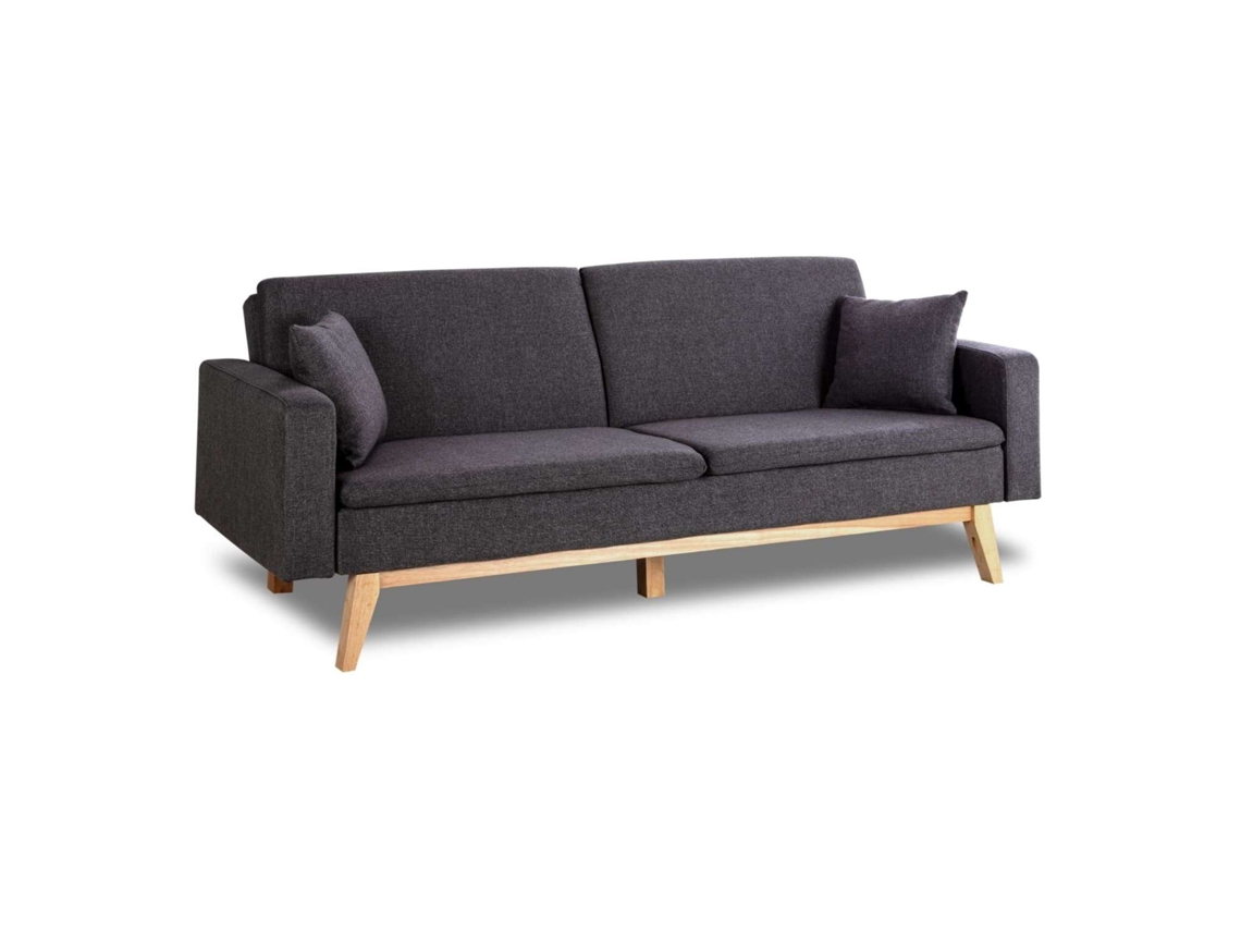 Sofá Cama Gris Marengo NALUI Reine 3 Plazas
