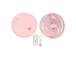 Mini ventilador portátil plegable rosa para el hogar y exteriores.