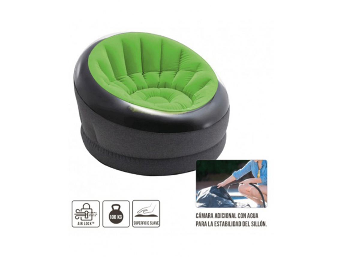 Sillón INTEX (112 x 109 x 69 cm - Verde)