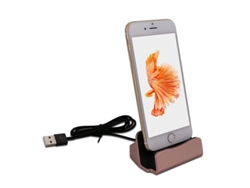 Estación de fondeo YIZHOOD Carga de cargador de escritorio USB para iPhone Oro rosa