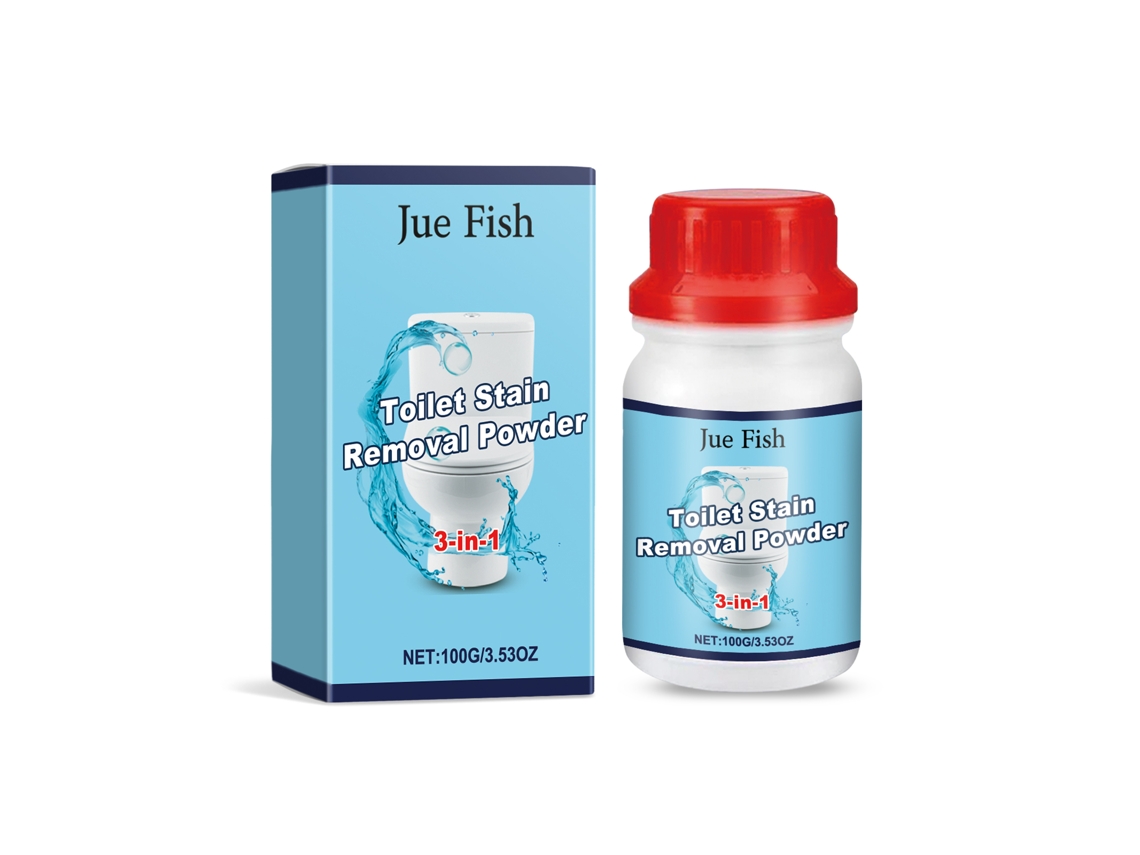 Limpiador de inodoros en polvo, quitamanchas difíciles y desodorizante, 100 g, limpieza fácil con espuma para inodoros brillantes.