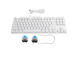 Teclado mecánico para juegos con 87 teclas, conexión USB 2.0 con cable.