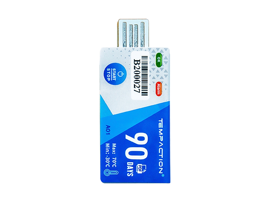 Registrador De Temperatura Usb Desechable, 90 Días, Para Logística De Productos Farmacéuticos En Cadena De Frío, Informe En Pdf.