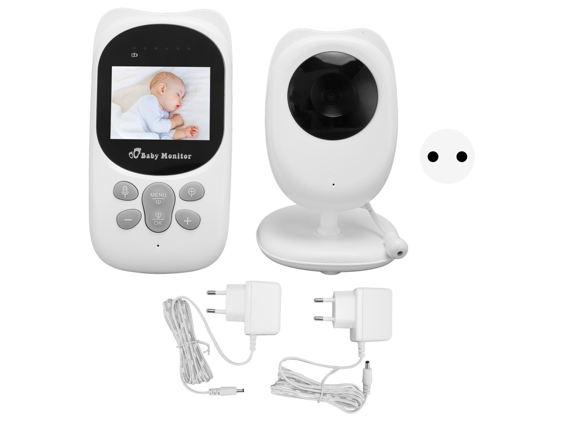 Monitor De Vídeo Para Bebês 2.4 Polegadas Com Visão Noturna Colorida, Comunicação Bidirecional E Alcance 150m