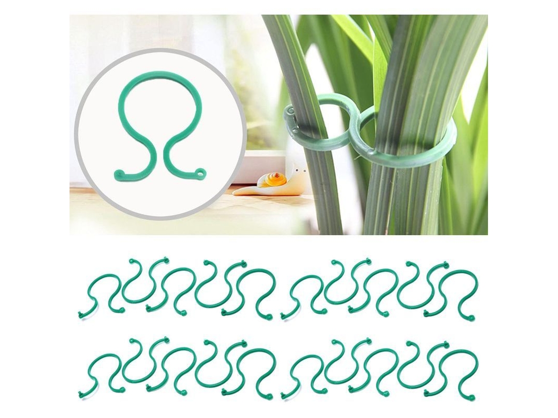 2026-100 Clip De Apoyo Para Plantas Linjou, Clip Reutilizable De Plástico Para Plantas Trepadoras, Jardín