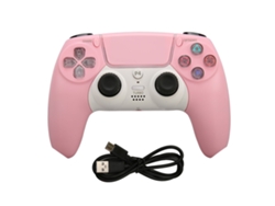 Controlador Bluetooth Inalámbrico Gamepad Joystick Para Ps4 Ps5 Windows Pc Tablet Rosa