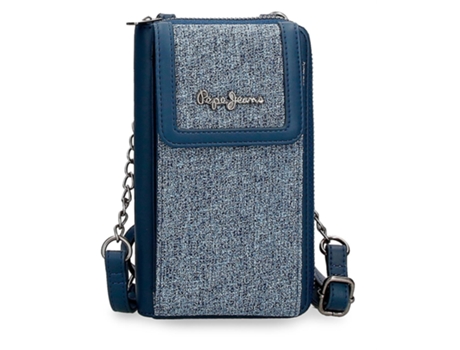 Bolso de Hombro para Teléfono Móvil PEPE JEANS (Tejido - Azul)