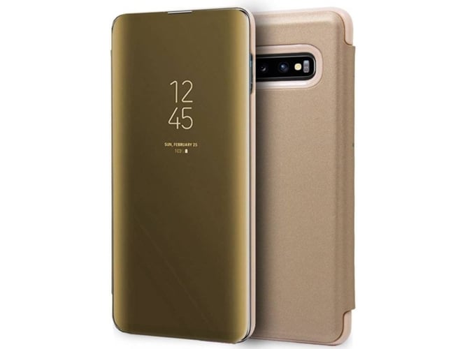 Funda Samsung Galaxy S10 COOL Clear View Dorado