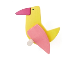 Perchero Bajo Yellowbird: una decoración alegre para la habitación infantil