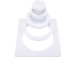 Juego De Accesorios Fotográficos De Espuma Rígida Blanca, Cubos Geométricos