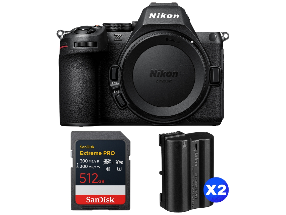 Nikon Z5 Ii + 1 Sandisk 512gb Extreme Pro Uhs-ii Sdxc + 2 Nikon En-el15c + Ebook “20 Consejos Para Fotos Que Impactan”