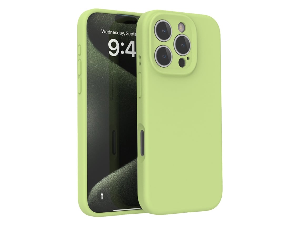 (verde Claro, Iphone 16) Funda De Silicona Líquida Para Teléfono, Apta Para La Serie Iphone, Protección Total De La Lente Contra Caídas.