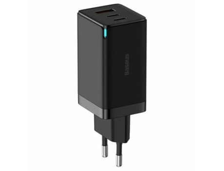 Cargador de Pared BASEUS GaN5 Pro 3 (Negro - USB - USB-C - USB 2.0 - USB-C x 2)