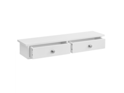 Estantería de pared Geeste con cajón MDF 10x60x15 cm – Blanco [EN.CASA]