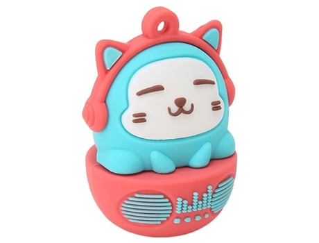 HURRISE Memoria USB de Dibujos Animados PVC USB2.0 Patrón de Gato Plug And Play a Prueba de Golpes Azul Rojo 128G
