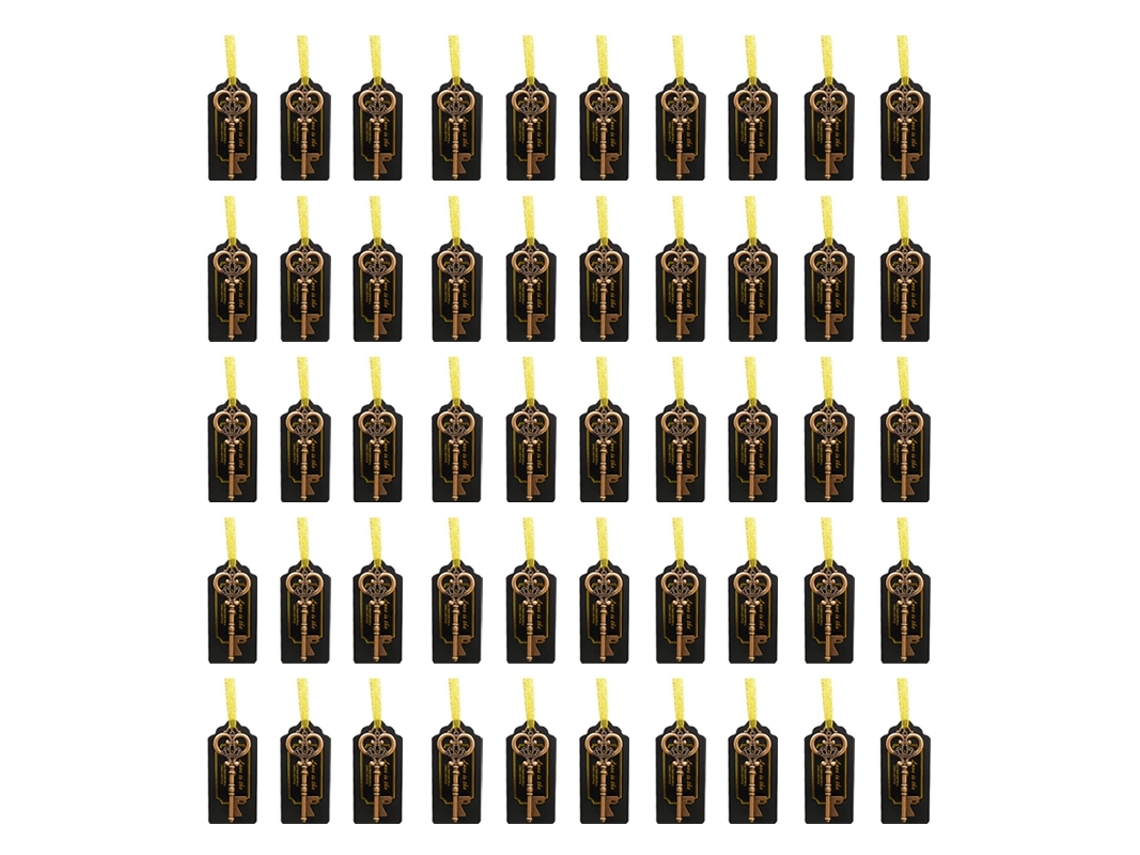 Abrebotellas De Aleación De Zinc Con Forma De Llave, Estilo Retro, Para Bodas (50 Unidades, Color Cobre)