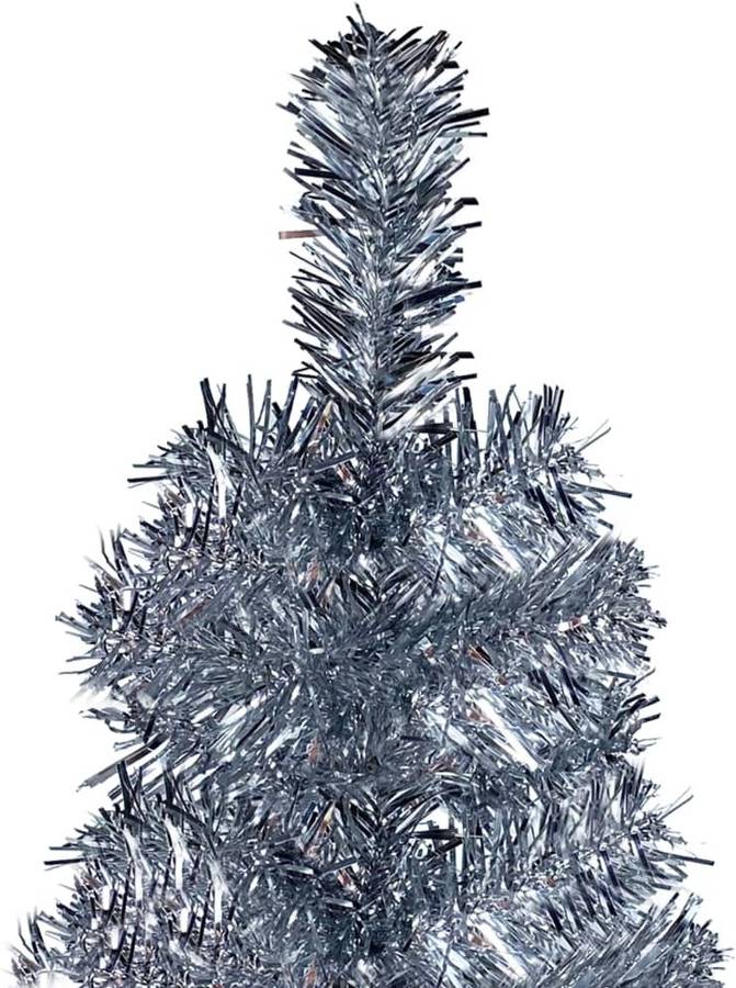Árbol de Navidad VIDAXL con Luces LED y Bolas (Plateado - 150x43 cm)