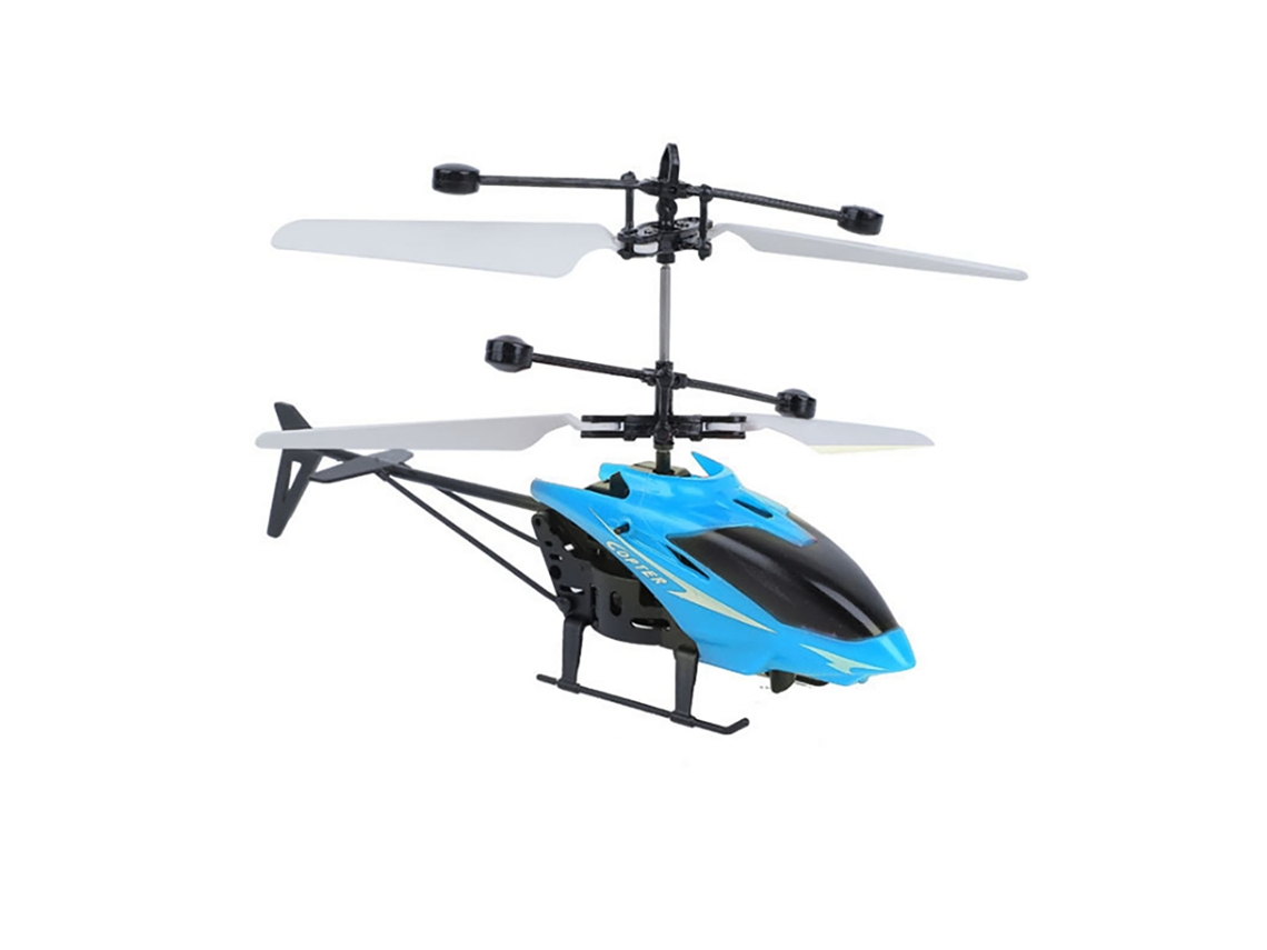 Ats-helicóptero Rc Mini 2 Canales Plástico Azul Carga Usb Avión De Control Remoto Juguete Eléctrico Para Niños
